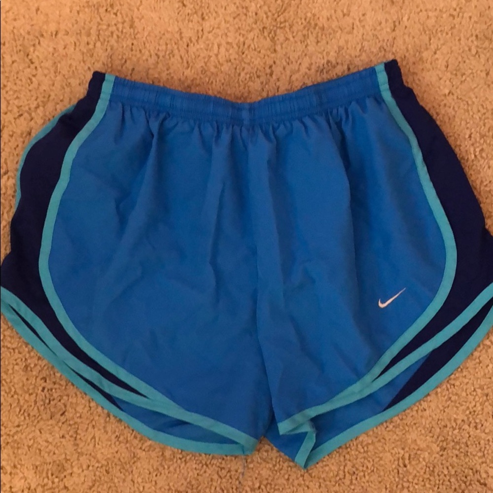 Blue and teal Nike shorts